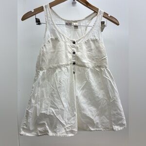 Mudd White Button-FrontVintage Y2K babydoll Camisole Top